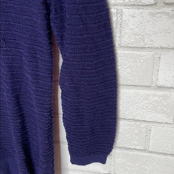 Loft Navy Knit Scoop Neck Sweater - Picture 3 of 9